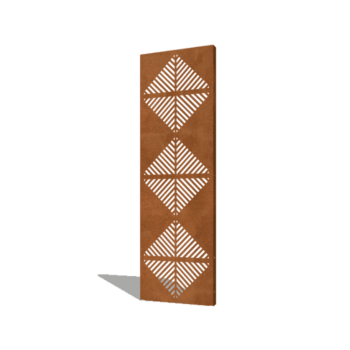 linie kompozycja Stal kortenowska 4 60 x 6 x 190 cm