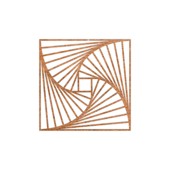 Kształty geometryczne Dekoracja ścienna ze stali Corten 3.0