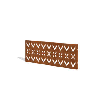 Ogrodzenie ze stali Corten H panelu V 120 x 47,5 cm