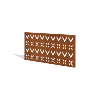 Ogrodzenie ze stali Corten H panelu V 120 x 63,3 cm