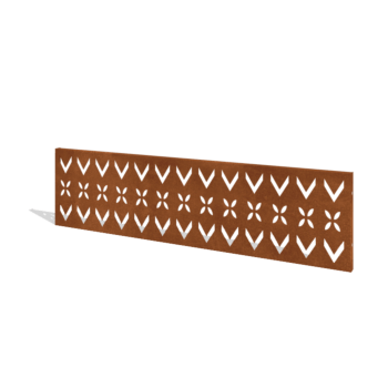 Ogrodzenie ze stali Corten H panelu V 180 x 47,5 cm