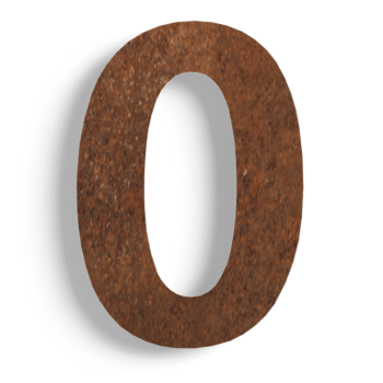 Numer domu ze stali corten 0 - 15 cm