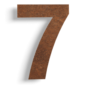 Numer domu ze stali corten 7 - 15 cm