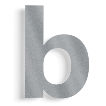 Numer domu ze stali nierdzewnej (plaster) b - 15 cm