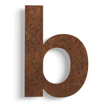 Numer domu ze stali corten b - 15 cm