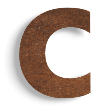 Numer domu ze stali corten c - 10 cm