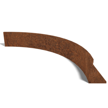 Łuk wewnętrzny ściany oporowej ze stali corten 150 x 150 cm (wysokość 30 cm)