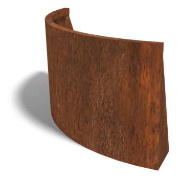 Łuk zewnętrzny ściany oporowej ze stali corten 100 x 100 cm (wysokość 60 cm)