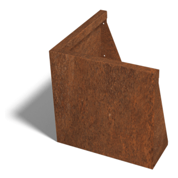 Narożnik zewnętrzny ściany oporowej ze stali corten 50 x 50 cm (wysokość 50 cm)