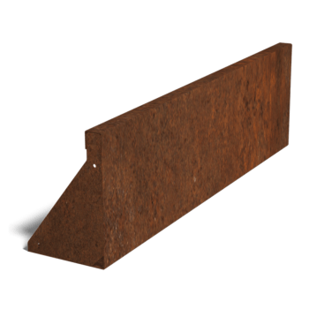 Prosta ściana oporowa ze stali corten 100 cm (wysokość 30 cm)