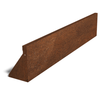 Prosta ściana oporowa ze stali corten 150 cm (wysokość 30 cm)