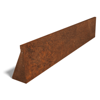 Prosta ściana oporowa ze stali corten 200 cm (wysokość 40 cm)