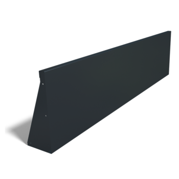Prosta ściana oporowa ze stali malowanej proszkowo 200 cm (wysokość 50 cm)