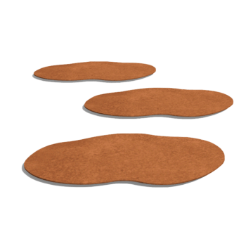 Płytka ogrodowa ze stali corten organiczne  50 x 25 cm