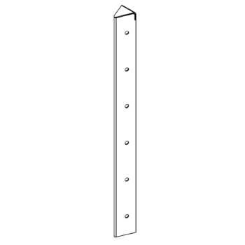 Element narożny stal malowana proszkowo 45° 60 cm