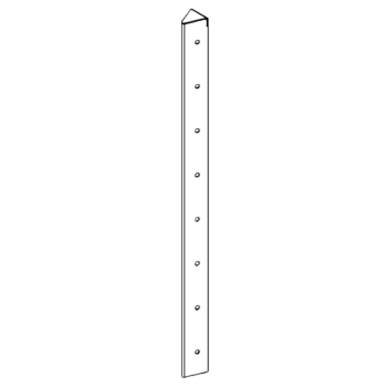 Element narożny stal malowana proszkowo 45° 80 cm