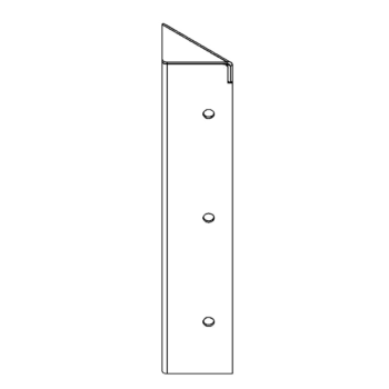 Element narożny stal malowana proszkowo 90° 30 cm