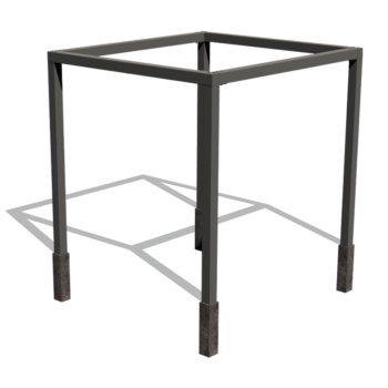 Kwadratowa pergola stalowa malowana proszkowo 274 x 250 cm