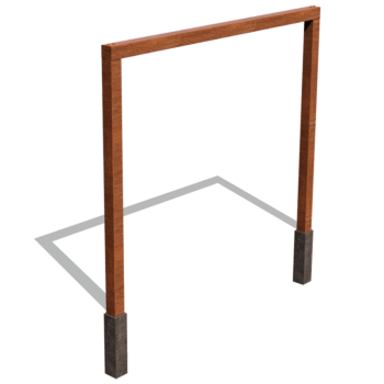 proste Pergola ze stali kortenowskiej 300 cm