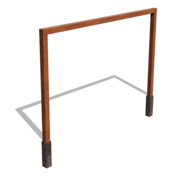 proste Pergola ze stali Corten 400 cm