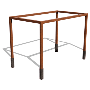 Pergola ze stali corten kwadratowa 424 x 250 cm