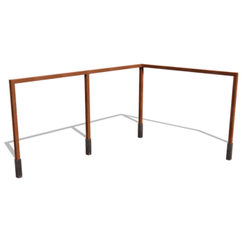 zestaw narożny Pergola ze stali corten 600 x 412 cm