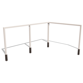 Narożna pergola stalowa malowana proszkowo 600 x 412 cm