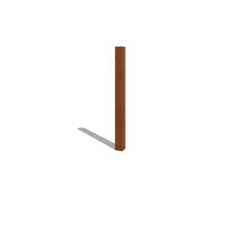 Słupki ogrodzeniowe ze stali corten 150 cm