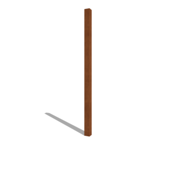Słupki ogrodzeniowe ze stali corten 200 cm