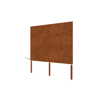 Ogrodzenie ze stali Corten H3 kompletní sada 258 cm
