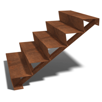 schodyschodek Stal Corten New York 5 stopnie (szerokość 120 cm)