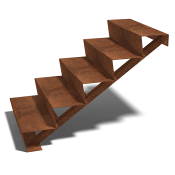 schodyschodek Stal Corten New York 5 stopnie (szerokość 100 cm)