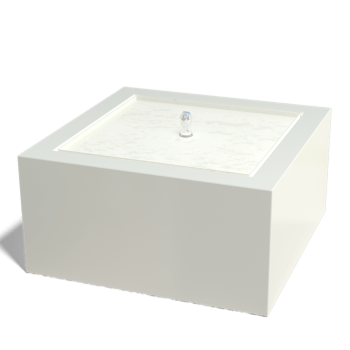 Fontanna aluminium 80 x 80 x 40 cm