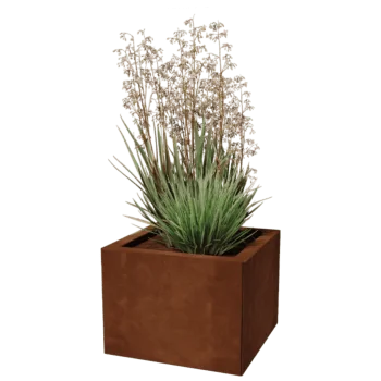 Donica ze stali corten - Kwadratowe - 40 x 40 cm