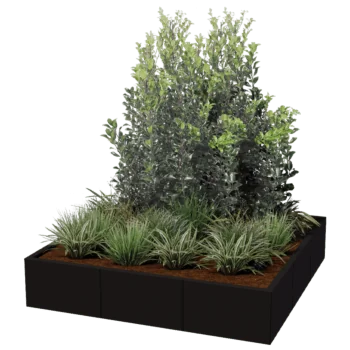 Stalowa donica XXL - Kwadratowe - 150 x 150 cm