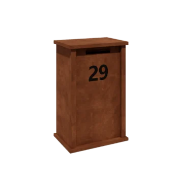 Skrzynka na listy ze stali corten - Arizona M - 60 x 40 x 100 cm