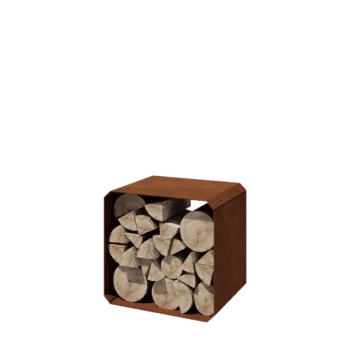 Drewutnia ze stali corten - Colorado 1 sztuka - 40 x 40 x 40 cm