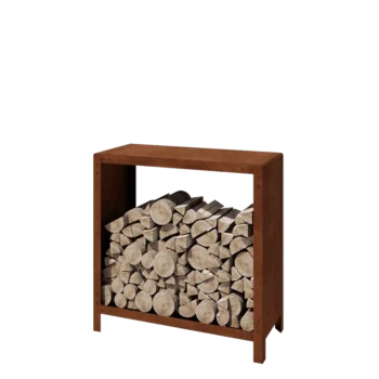 Drewutnia ze stali corten - Indiana - 100 x 40 x 100 cm