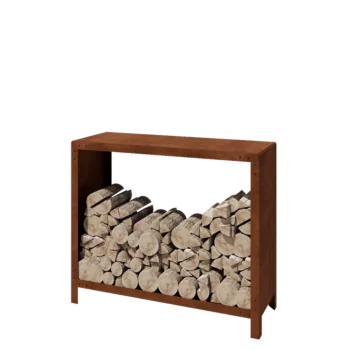 Drewutnia ze stali corten - Indiana - 120 x 40 x 100 cm
