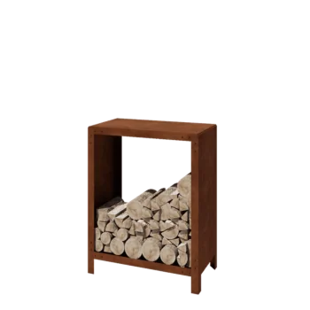 Drewutnia ze stali corten - Indiana - 80 x 40 x 100 cm