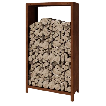 Drewutnia ze stali corten - Indiana - 100 x 40 x 180 cm