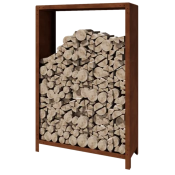 Drewutnia ze stali corten - Indiana - 120 x 40 x 180 cm