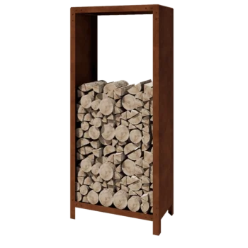 Drewutnia ze stali corten - Indiana - 80 x 40 x 180 cm