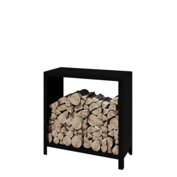 Stalowa drewutnia - Indiana - 100 x 40 x 100 cm - RAL9005 matowy (czarny)