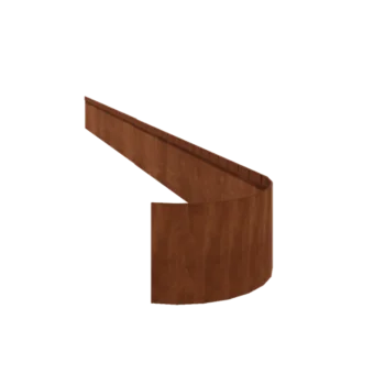 Obrzeże trawnikowe ze stali corten - Zagięte FLEX - Wysokość 23 cm - 240 cm