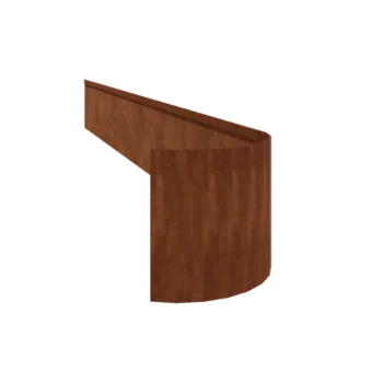 Obrzeże trawnikowe ze stali corten - Zagięte FLEX - Wysokość 35 cm - 240 cm