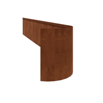 Obrzeże trawnikowe ze stali corten - Zagięte FLEX - Wysokość 45 cm - 150 cm