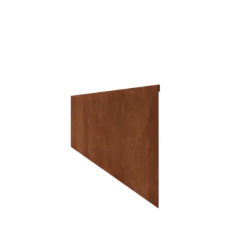 Obrzeże trawnikowe ze stali corten - Zagięte - Wysokość 35 cm - 240 cm