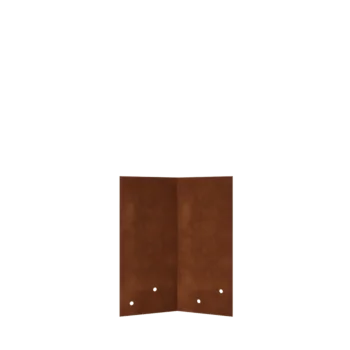 Płyta łącząca ze stali corten - 45° - Wysokość obrzeża trawnikowego 22 / 25 cm