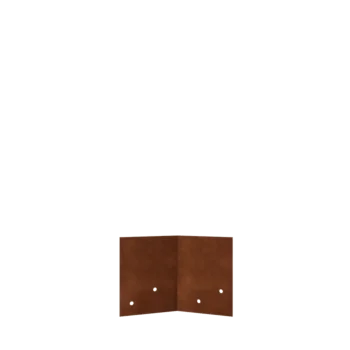 Płyta łącząca ze stali corten - 45° - Wysokość obrzeża trawnikowego 12 / 15 cm